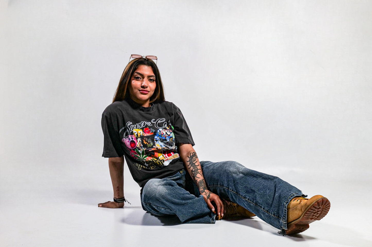 UNKPT X SINNERS 4/20 “Vintage Black Graffiti” T-Shirt