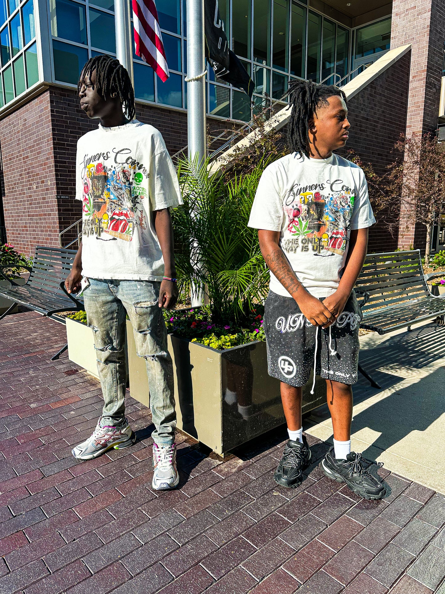 UNKPT X SINNERS 4/20 “Off-White Graffiti” T-Shirt