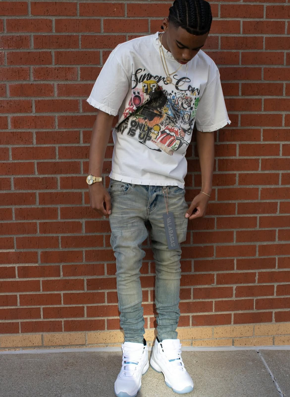 UNKPT X SINNERS 4/20 “Off-White Graffiti” T-Shirt