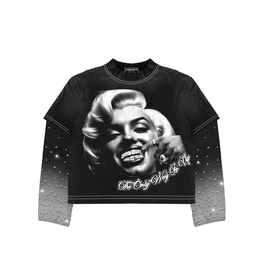 "Marilyn Face" Double-Layer Tee